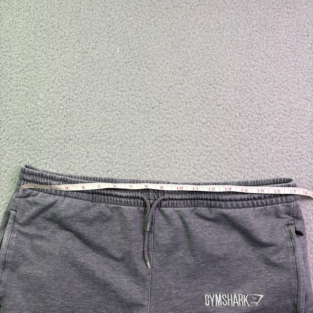 GymShark Crest Sweatpants Mens XL Gray Joggers Fleece Tapered Gym Activewear - Picture 4 of 9